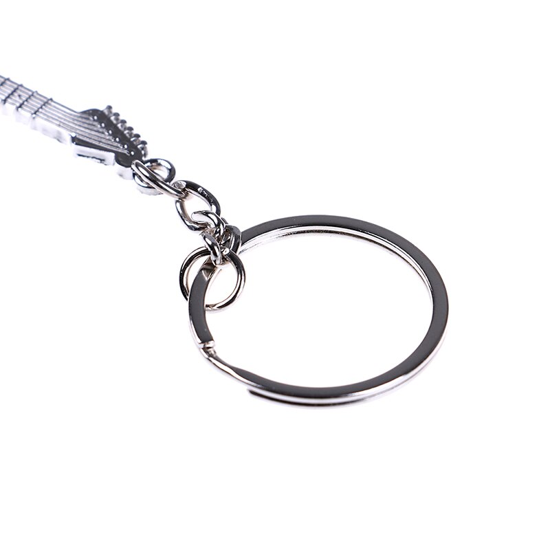 1Pcs Guitar Key Chain Set Metal Electric Guitar Mini Keychain Key Chain Key Ring