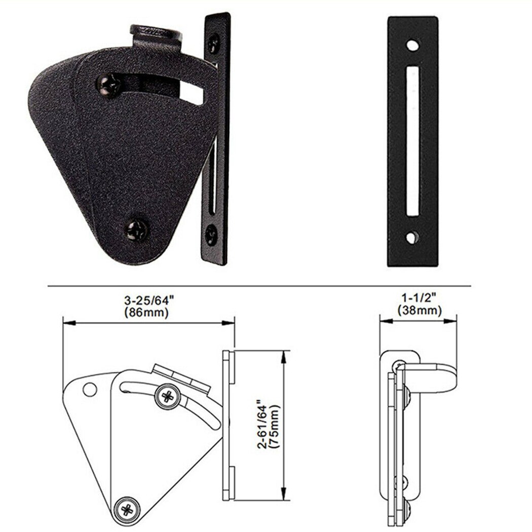 Practical Black Lock For Sliding Wood Latch Gate EASY DIY Hardware Kit