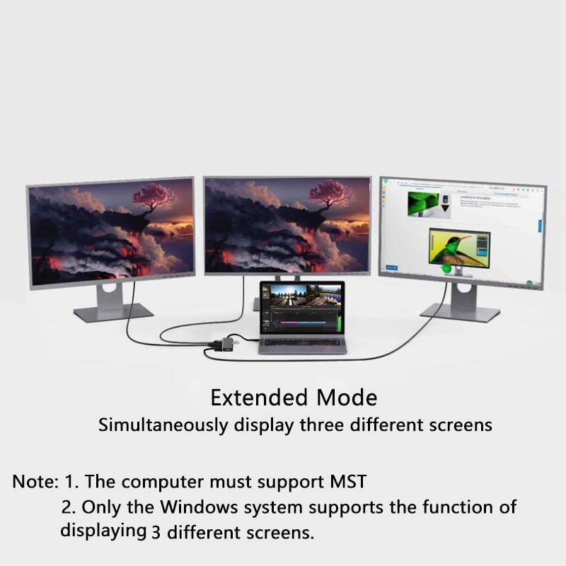 Mst usb c portátil docking station usb 3.0 hdmi vga rj45 pd hub usb para portátil macbook pro hp dell superfície lenovo samsung doca