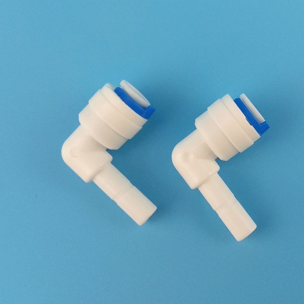 10 stk 1/4 " rørplugg albuekobling 1/4 " od slange hurtigkobling ro vann omvendt osmose akvariesystem koblingsbeslag