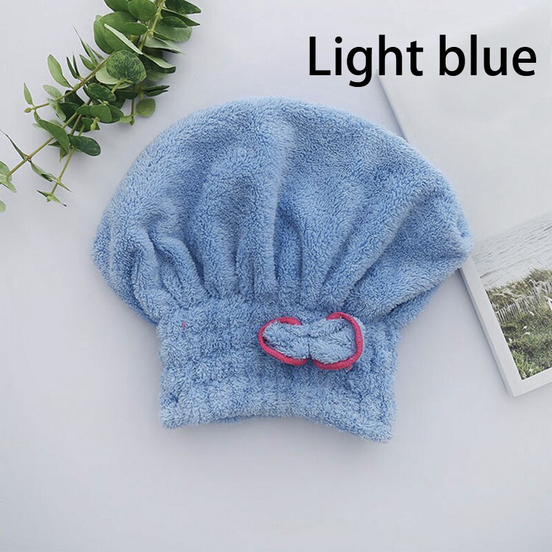 7 kleuren Microfiber Effen Snel Droog Haar Hoed Haar Tulband Vrouwen Meisjes Dames Cap Zwemmen Drogen Handdoek Hoofd Wrap Hoed