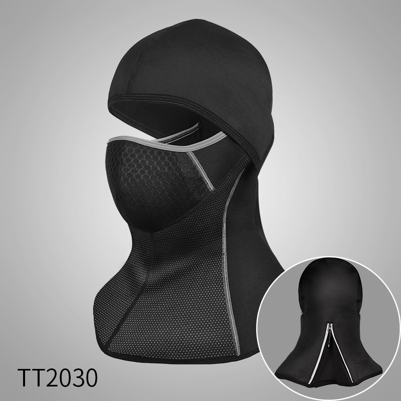 Winter Keep Warm Balaclava Motorcycle Full Face Mask Motorbike Cycling Bike Cap Motocross Helmet Hood Moto Riding Neck Face Mask: TT2030 black