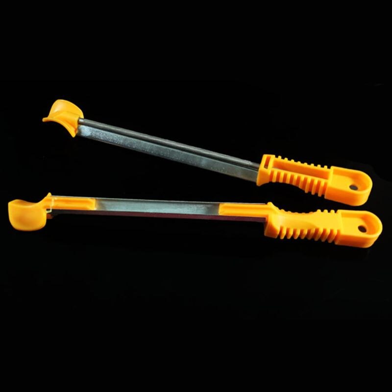 Chainsaw Sharpener File Kit with Non-skid Rack Handle Support Guides Compatible