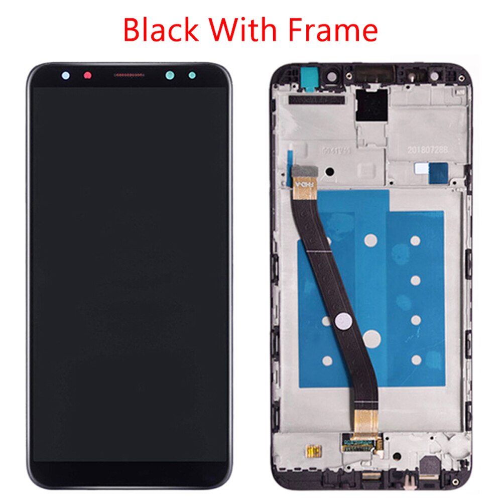 Ensemble écran tactile LCD de remplacement, avec châssis, pour Huawei Mate 10 Lite, Original: Black With Frame