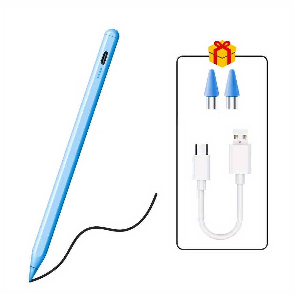 Styluspen voor ipad 9.7 " pro air mini 12 inch 1st 2nd 3rd 4th 5th universele touchscreen capacitieve pen accessoires pencil p: Blauw
