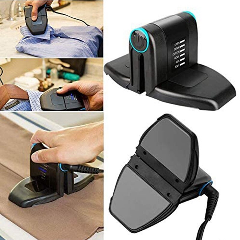 Top Small Electric Iron Handheld Ironing,Mini Portable Travel Sewing Supplies Nonstick Soleplate Lightweight Heat Up UK Plu
