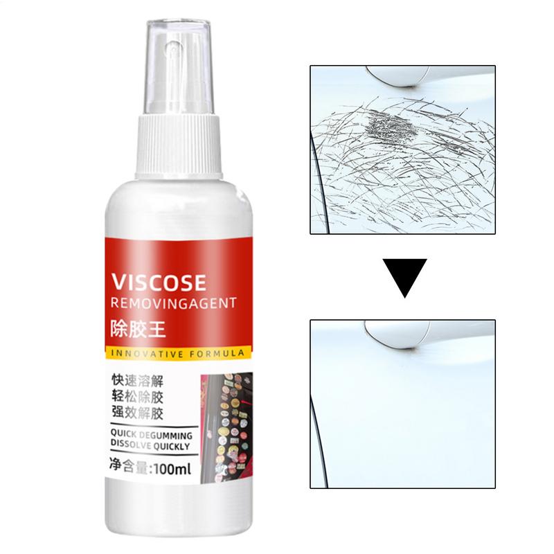 Dissolvant d'autocollants pour voiture, 100ml, les pulvérisations en toute sécurité, élimine les étiquettes autocollantes, les résidus de ruban nettoyant, Spray de colle