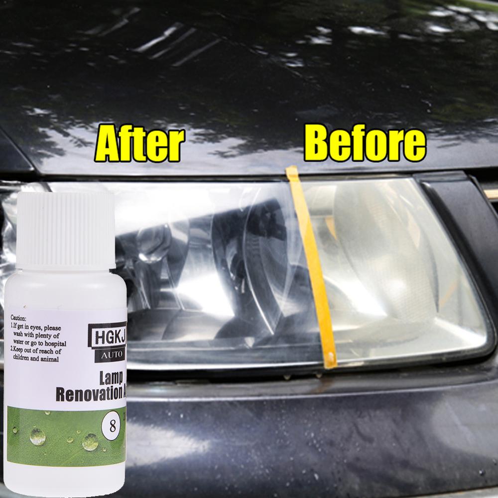 20/50ml bil køretøjs forlygte lampe linse polsk renere flydende restaurering kit auto lys polering reparation belægning agent sæt