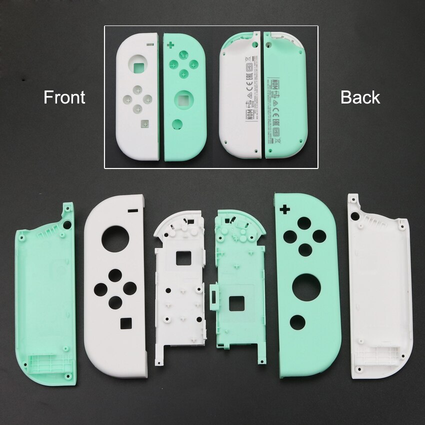 YuXi Replacement Housing Shell Cover for Nintend Switch NS NX Joy-Con Joycon Controller Protective Shell Case Green Blue White: No.12