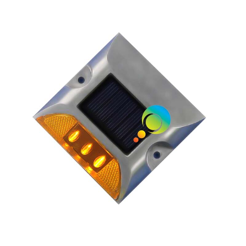 aluminum 3M reflector yellow LED one side solar panel road stud reflector