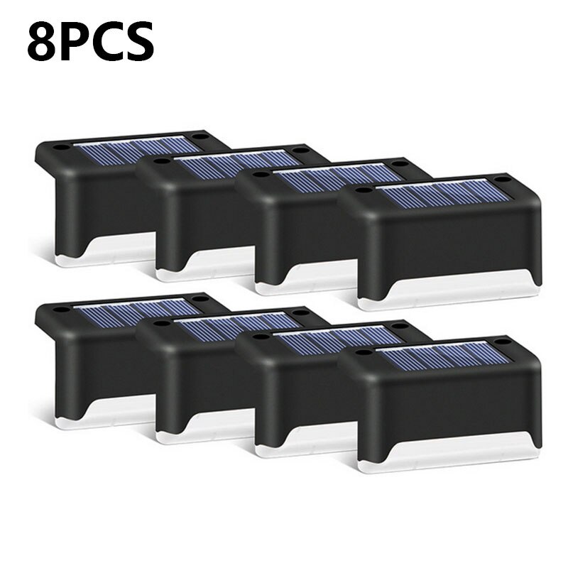 8/12 stuks zonne-terraslampen, tuin, landschap, trapverlichting, waterdichte wandlamp voor balkon, led-zonnehekverlichting