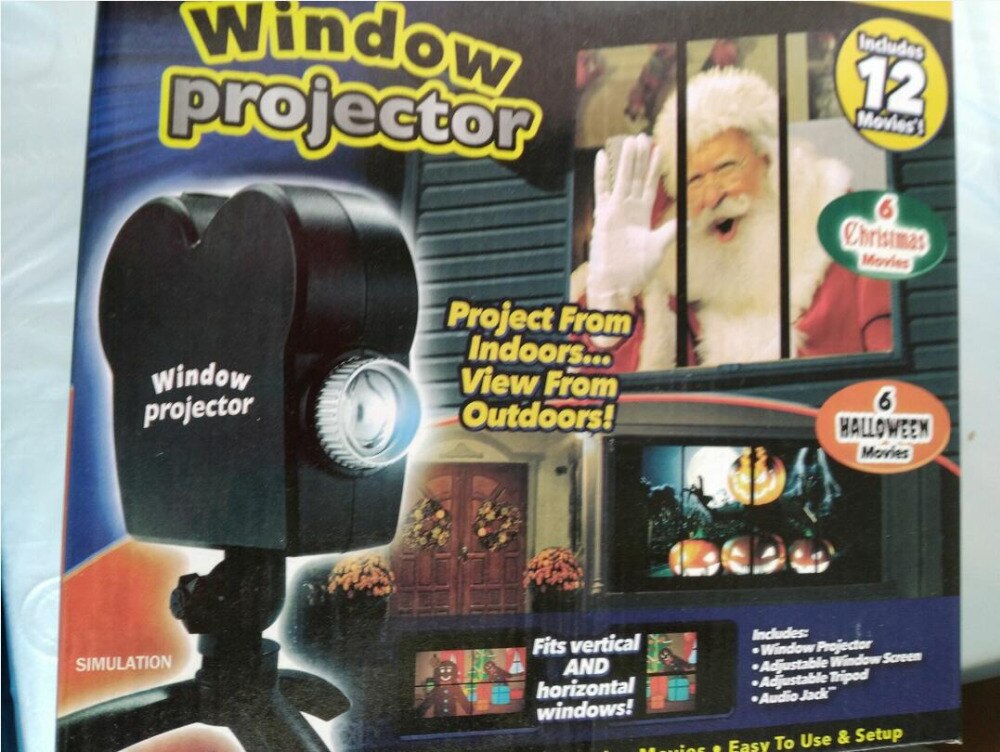 12 film mini jul halloween vindue hjemmebiograf projektor indendørs udendørs wonderland projektorer til børn børn