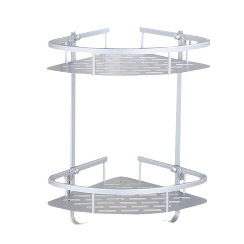 No Drilling Bathroom Corner Shelves, Aluminum 2 Ti... – Grandado