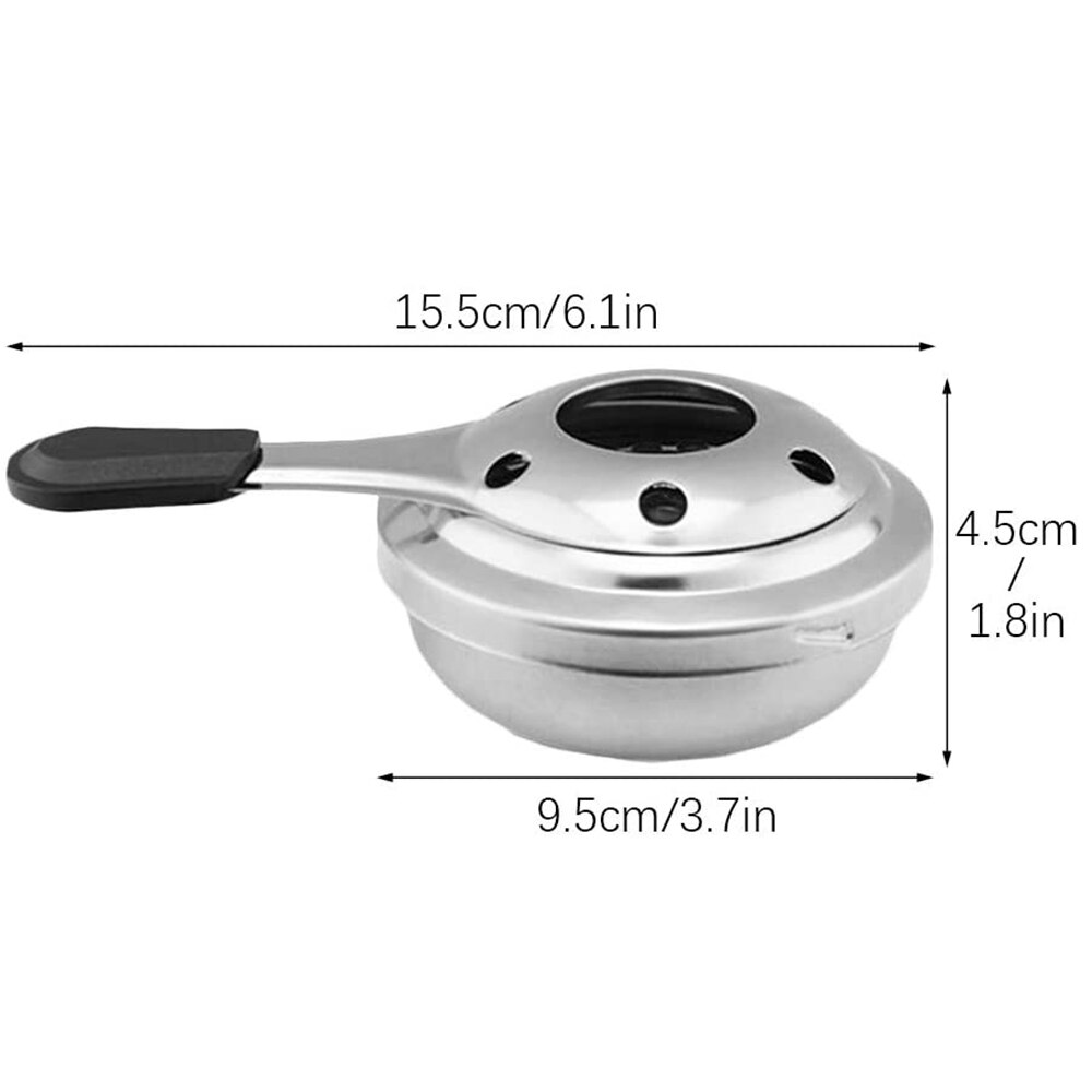 Portable Mini Alcohol Stove Windproof Alcohol Burner Stainless Steel Camping Stove Cooking Tea Coffee Drinks Furnace