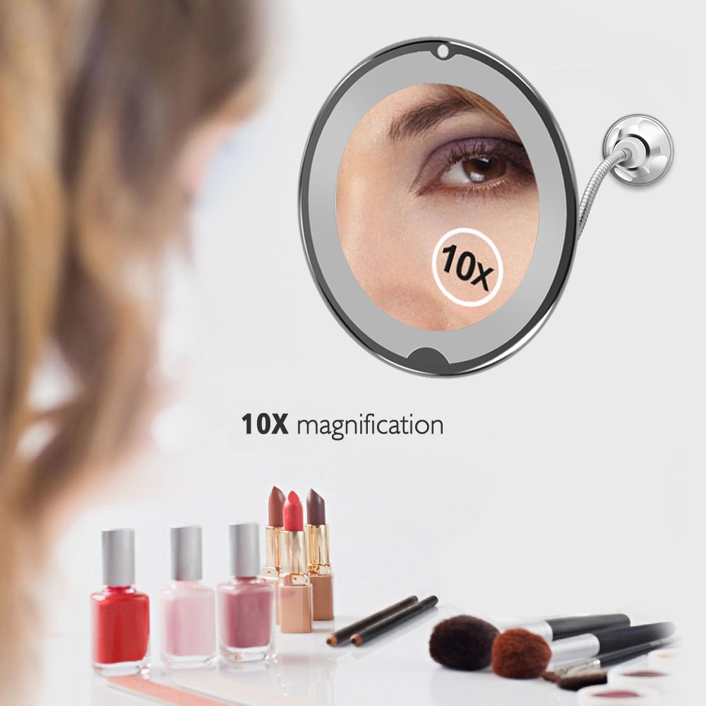 LED Mirror 10X Magnifying Mirror Makeup Mirrors With LED Light Vanity Miroir Grossissant 360 Mirrors Cosmetic Mirror