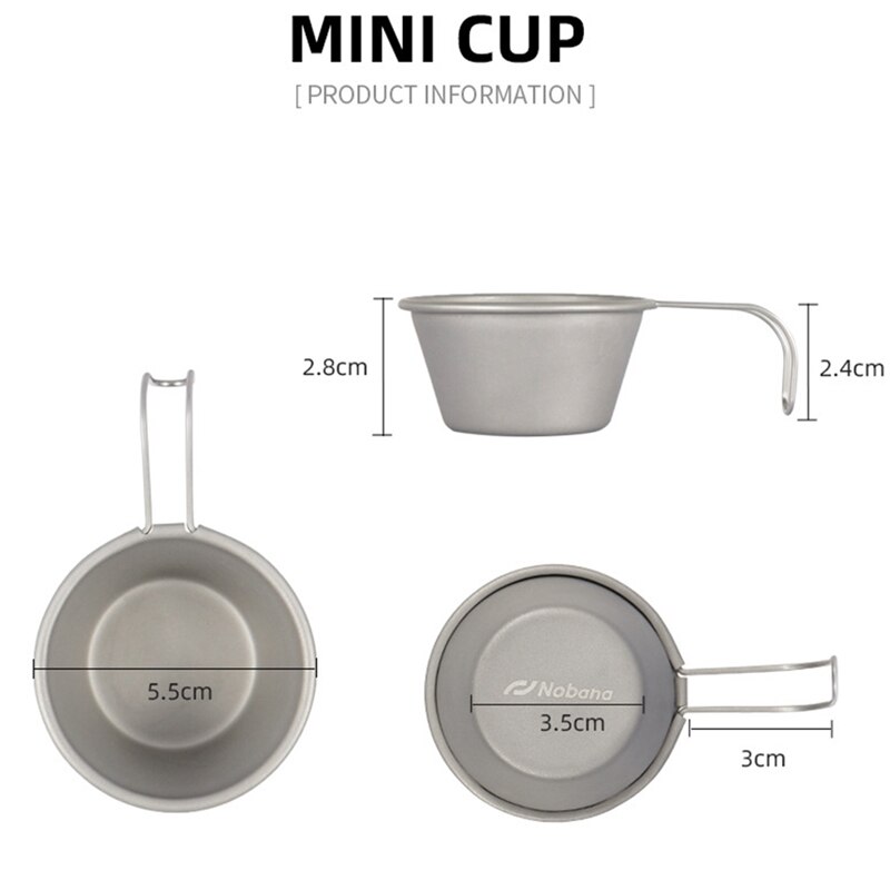 Bicchiere da campeggio per Barbecue da campeggio per alpinismo portatile da 6 Ml 50Ml