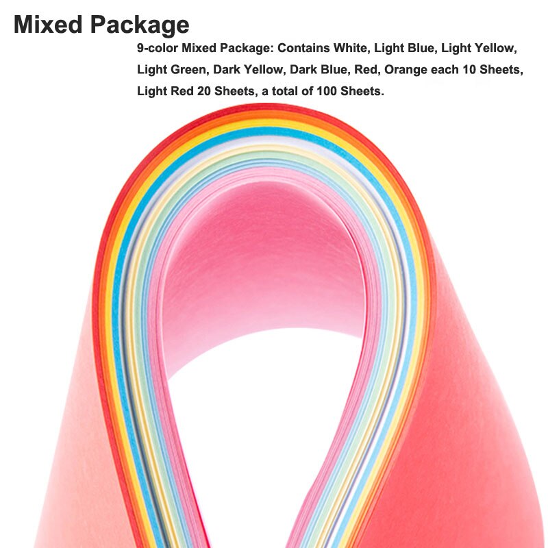 7757/ 7758 Color Copy Paper A4 80g 100 Sheets Kids Handmade Paper Double Sided Colored Paper School Office Supply