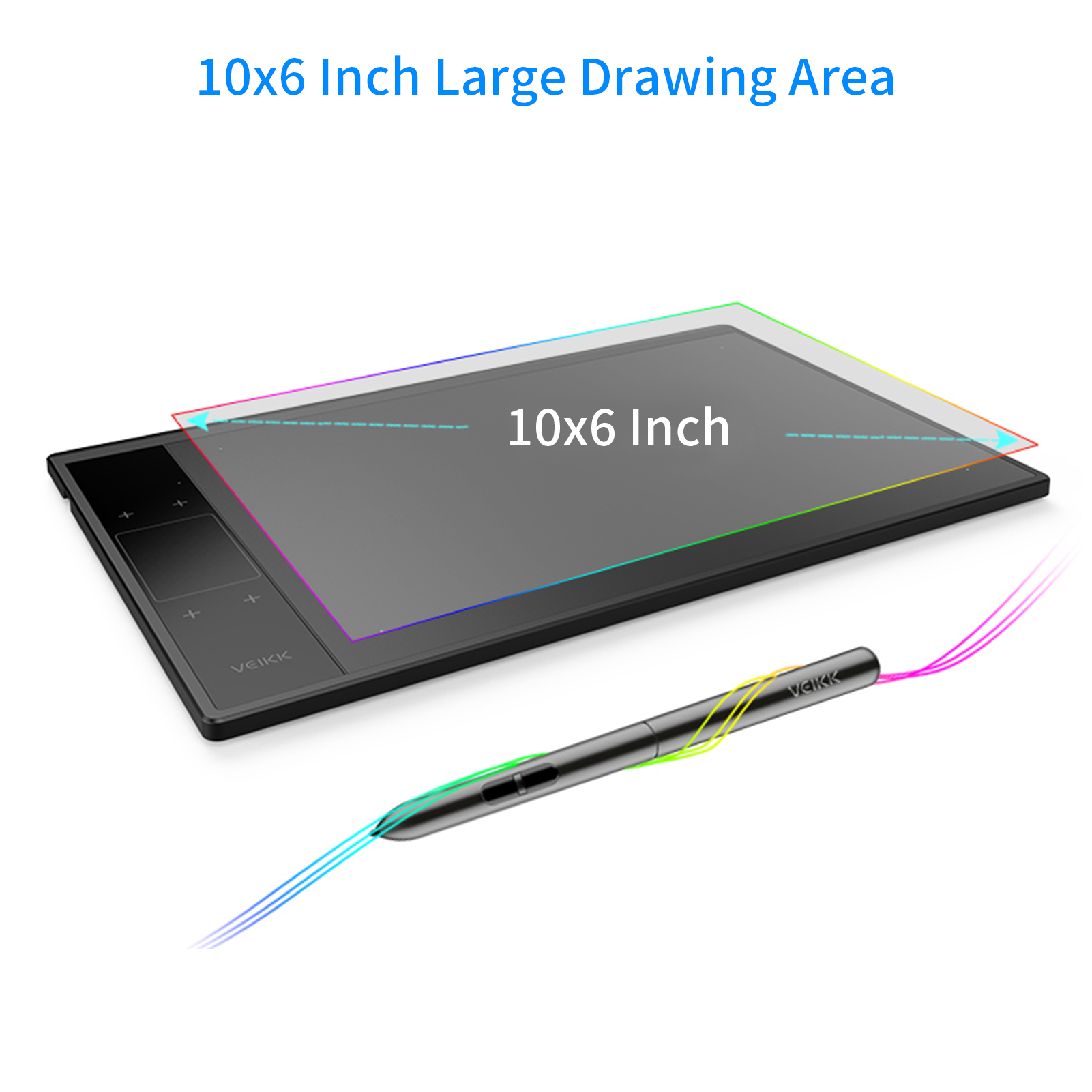 VEIKK A30 Graphic Tablet Remote Office&amp;Education 10x6 inch Large Active Area Digital Drawing Tablet For Artists
