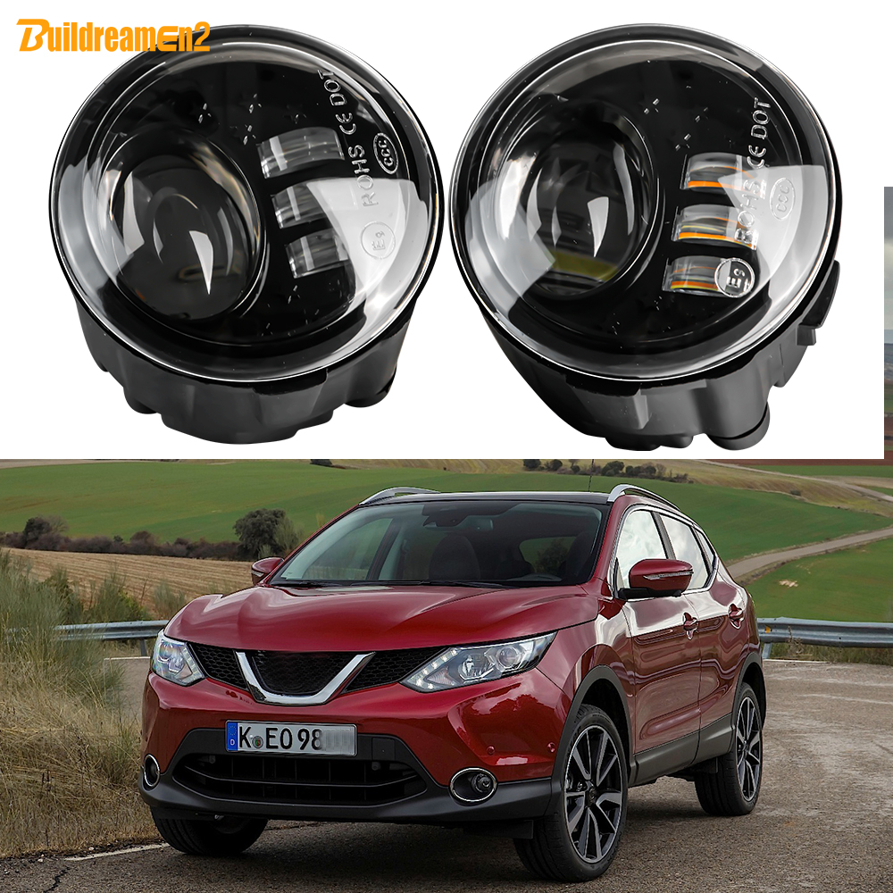 Ensemble de feux antibrouillard avant LED pour voiture, Nissan Qashqai 2, II, J11, , , , , H11, 2 pièces
