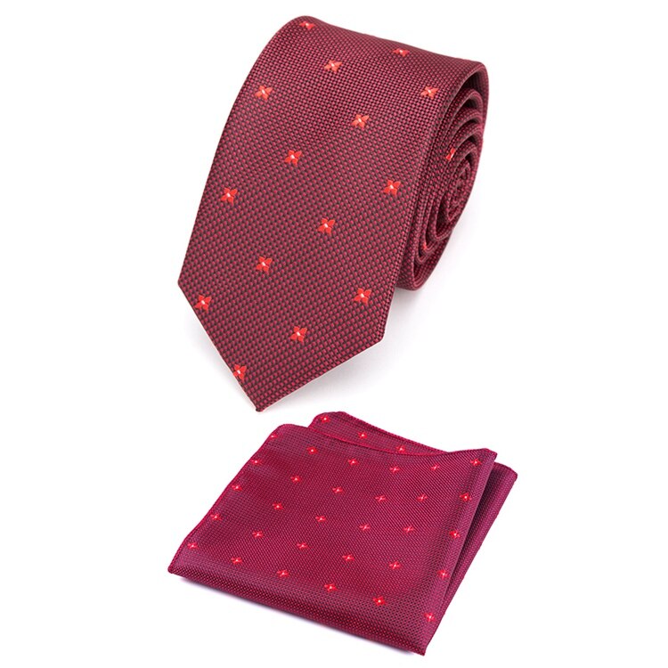 XGVOKH – ensemble de cravates pour hommes, nouvelle , cravate Hanky, points rayés, cou, cravate Slim, accessoires pour mariage, fête sociale: LD-SU1024