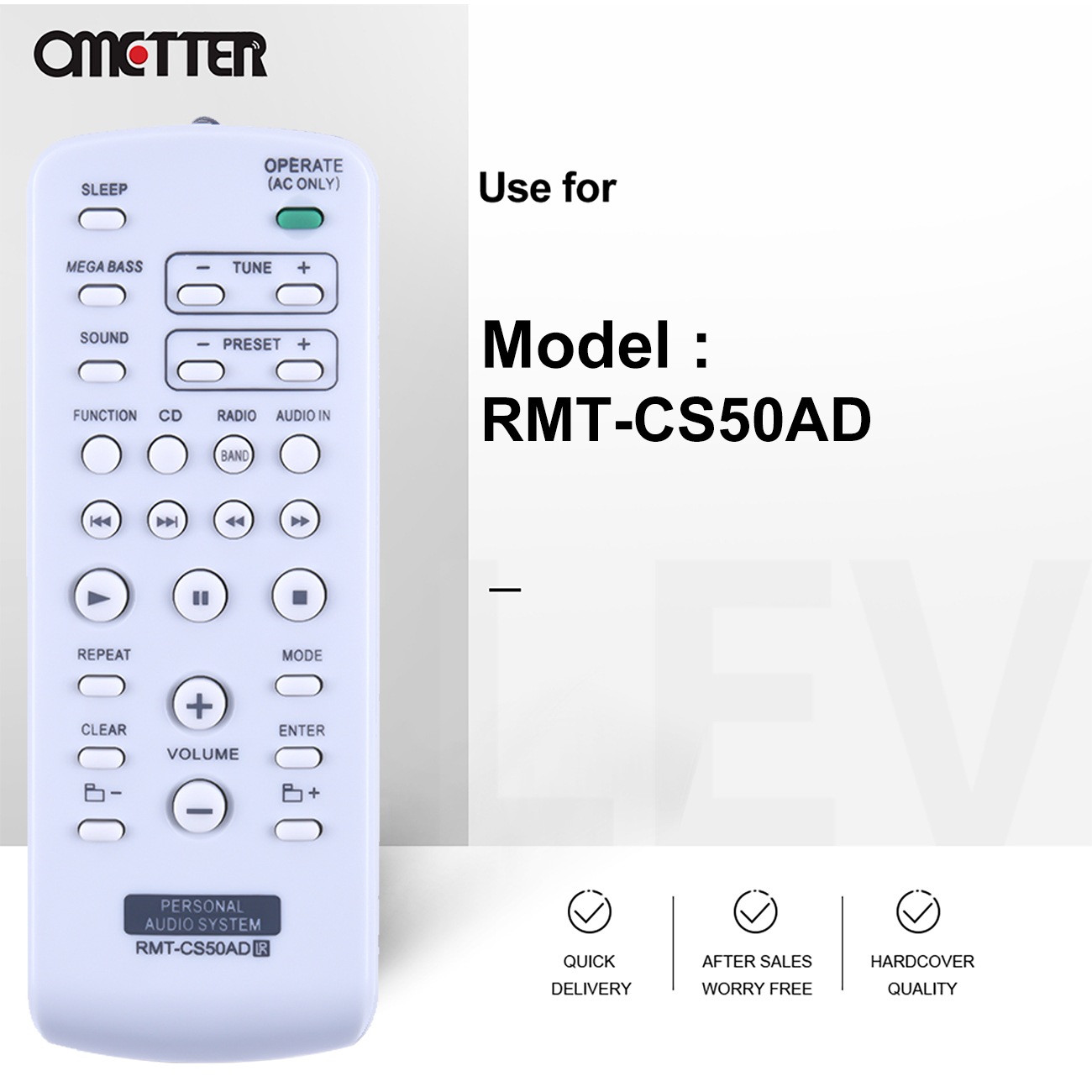 RMT-CS50AD remote control use for audio system ZS-S50CP remoto controller controle teleconmando fernbienung
