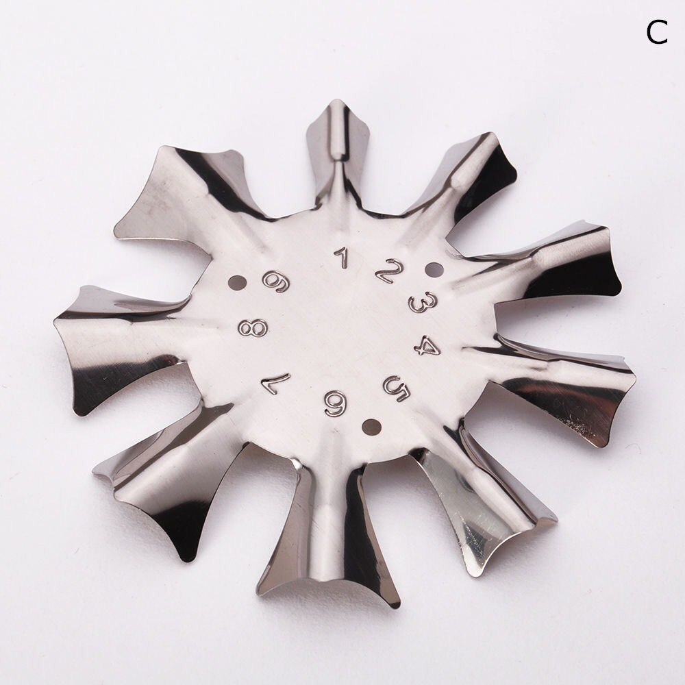 Rustfrit stål fransk stil nail art manicure skabelon 3 slags forskellige kanter linjer nail art manicure værktøjer: C