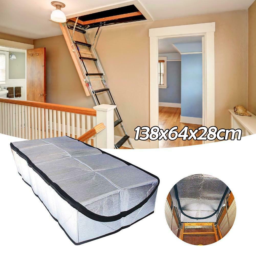 Fireproof Attic Tent Cover Attic Door Insulation Cover Attic Insulator Attic Ladder Insulation Cover Double-sided Aluminum Foil