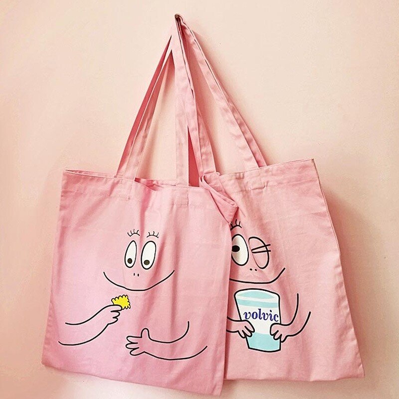 Sør-korea ins samme baba pappa skulder lerretsveske kvinnelige studenter harajuku ulzzang MR boble bag