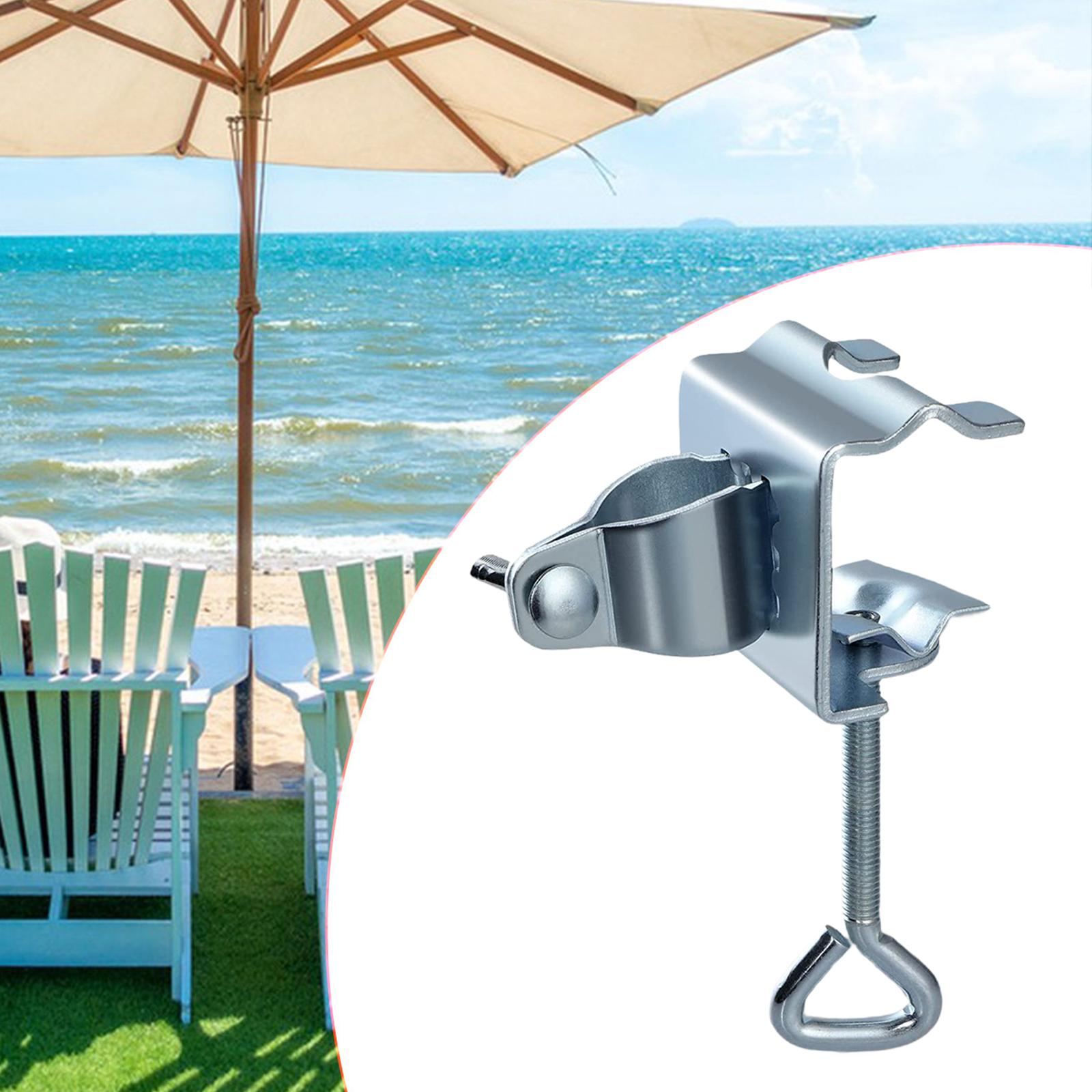 Pince à parapluie pour terrasse, camping, cour, clôture et jardin, support de parapluie, support de balcon