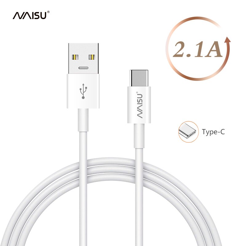 NAISU Data Cable 0.5/1/1.5M 2.1A Fast Charging Type C USB C Cable For Huawei Samsung LG Xiaomi Poco x3 Oppo Phone Charging Cord