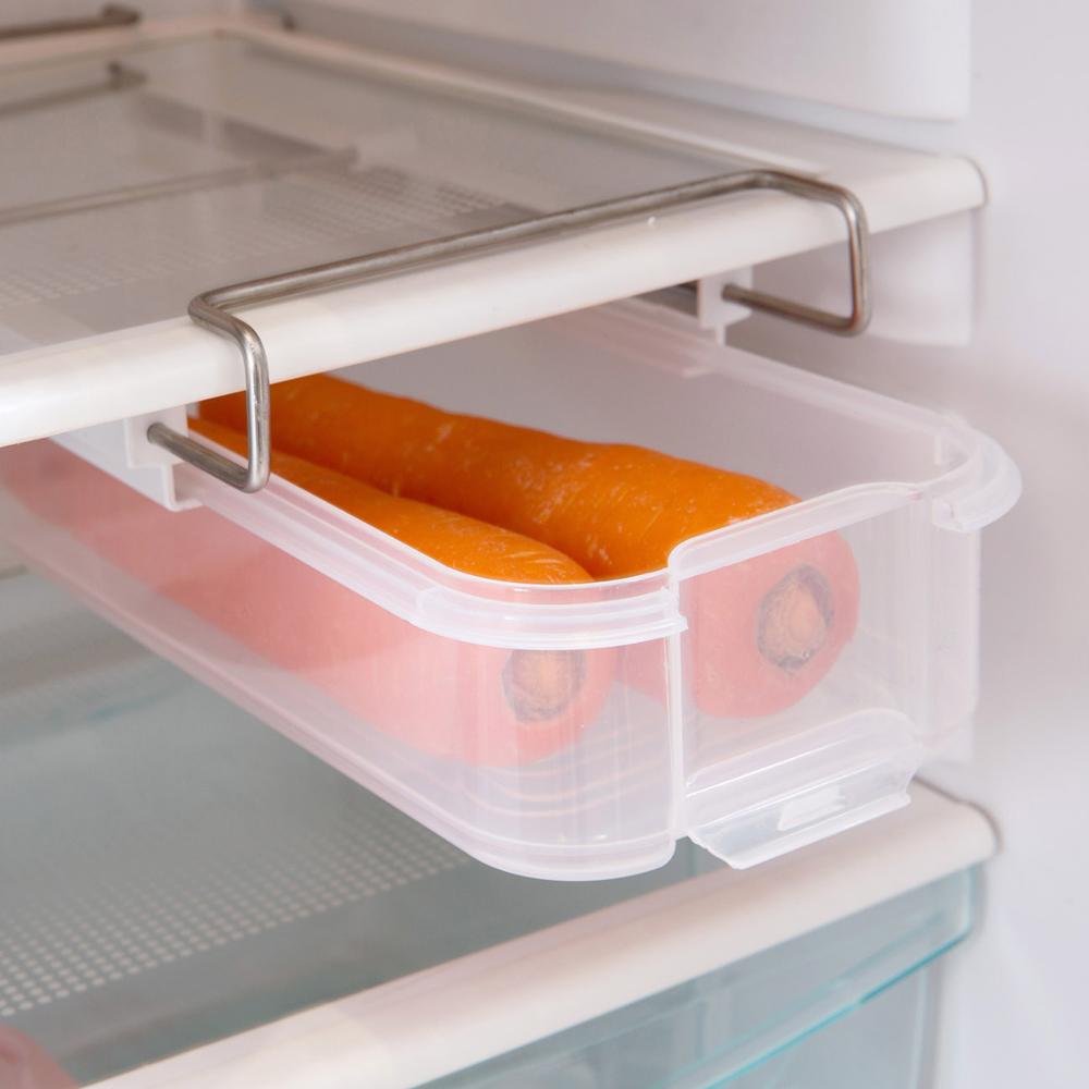 Skuffetype køleskab opbevaringsboks kammerstativ køkken frugt grøntsager mad plast skillevask skarpe kasse
