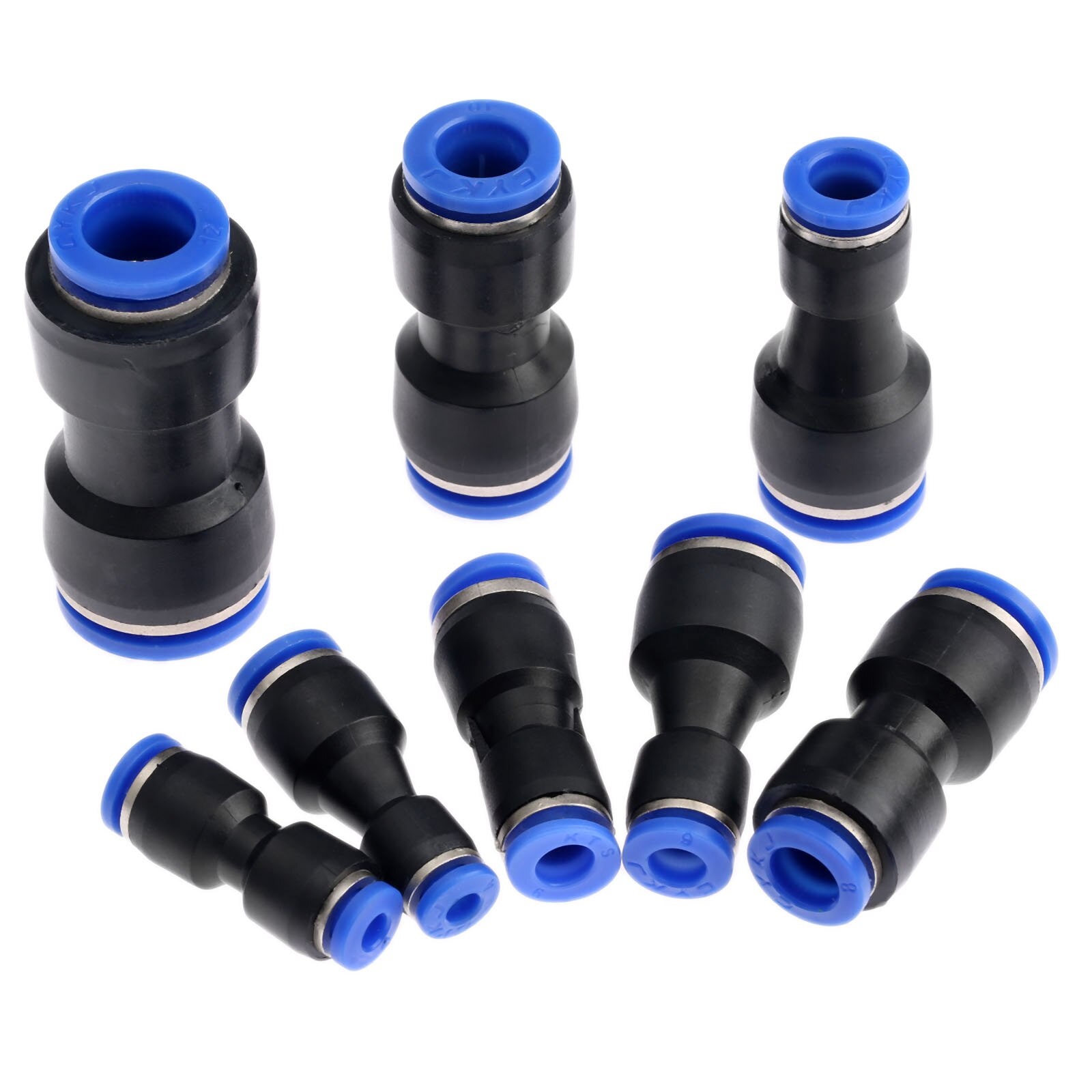 5 teile/los Pneumatische Fittings Push In Gerade Reducer Anschlüsse Für Luft Vakuum Wasser Schlauch Kunststoff Pneumatische Teile 7 Größe 4 -12mm
