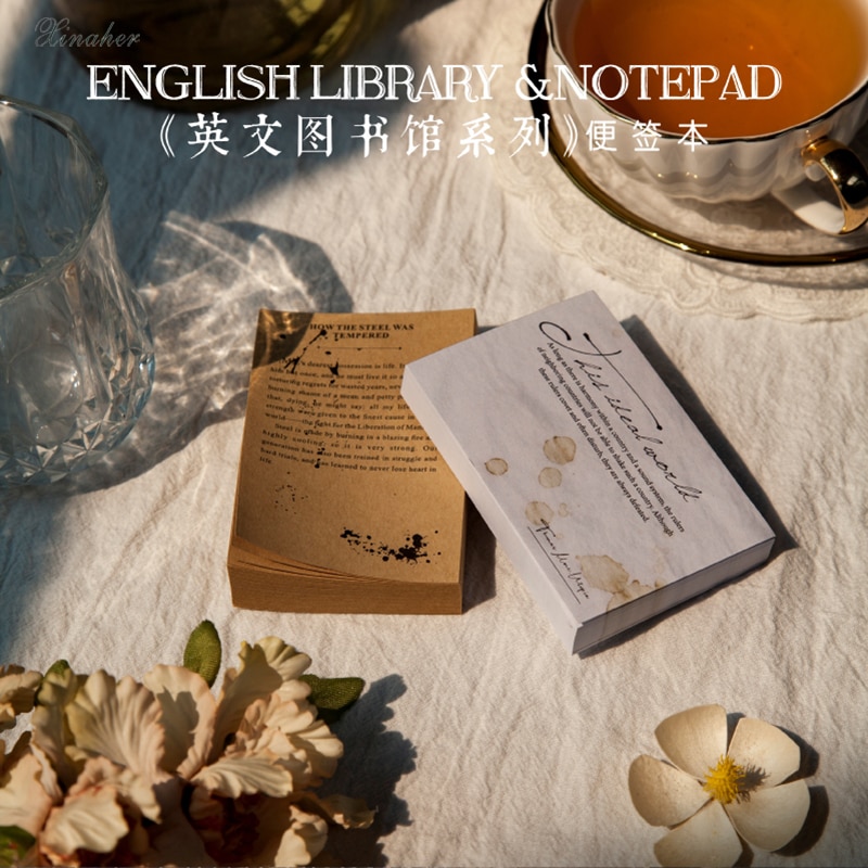 Englisch bücher Kraft Papier Beschreibbar Hinweis Papier DIY Kreative Müll Tagebuch Planer Handwerk Papier Scrapbooking Dekorative Handwerk Album