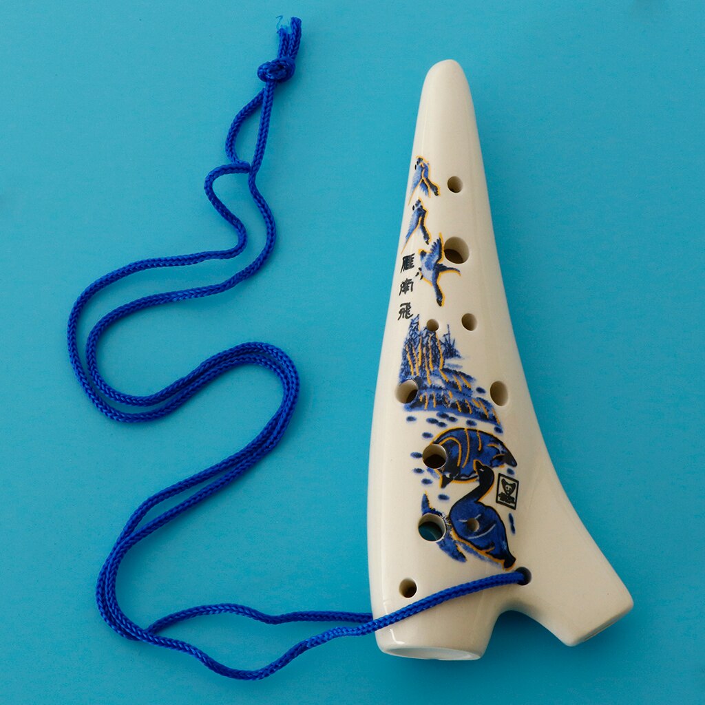 12 Holes Ceramic Ocarina Ancient Musical Instrument For Kids Adults