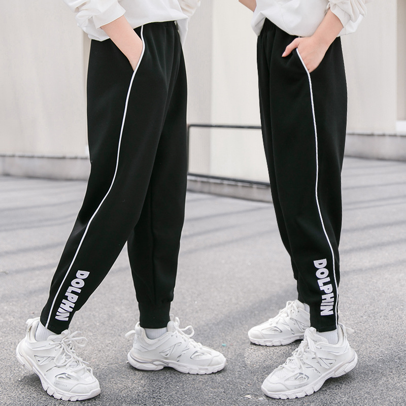 Pantalones de cintura elástica para niñas, ropa deportiva informal para chicas adolescentes de 5 a 14 años, , primavera y otoño