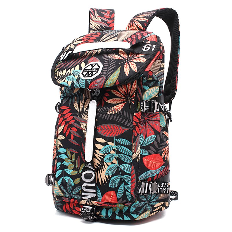 YOUMIAN Large-capacity travel backpack female shoulder bag sports fitness canvas bag light hiking travel luggage