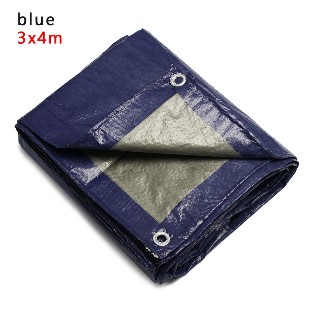 1Pc Waterproof Tent Cover Rainproof Cloth Heavy Duty Tarpaulin Camping Outdoor Sunshade Ground Sheet: 3x4m
