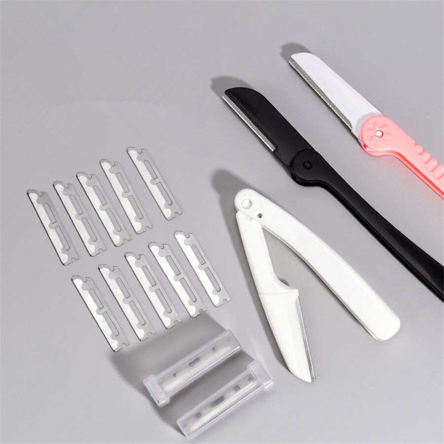 Variou Types All-Purpose Eyebrow Trimmer of Stainless Steel Replaceable Blade Micro Distance Protecting Net E514