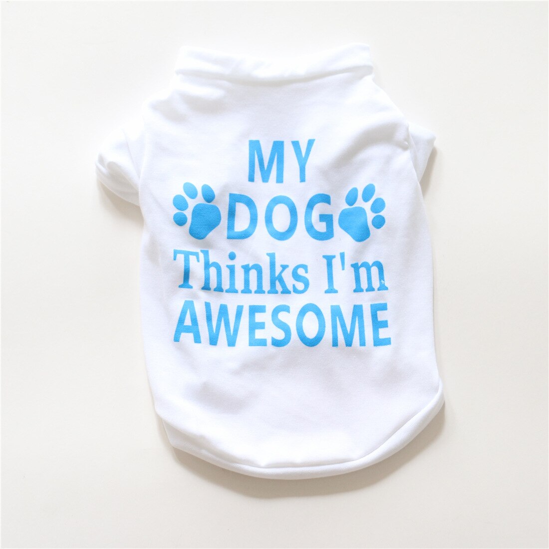 Billiga små hundkläder sommar vår vit och blå stil husdjur hund katt skjorta söt yorkshire terrier xs-l t-shirt andas husdjur: Vit / L