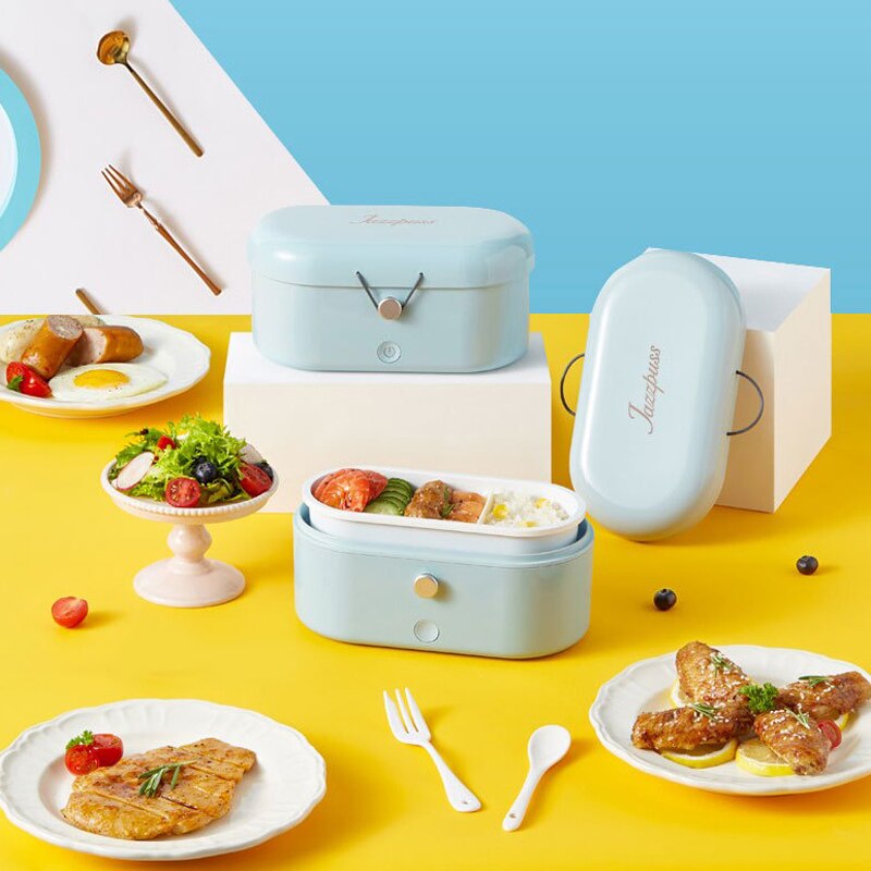 220V Electric Lunch Box Portable Water-free Heating Box Rice Cooker Food Warmer Heated Container Constant Temperature Heating