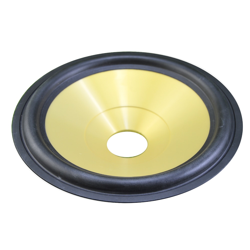 8 inch Loudspeaker Paper Cone (195mm*180mm*150mm*35.5mm) 45mm Height With PP Rubber Edge Speaker Yellow Woofer Paper Cone