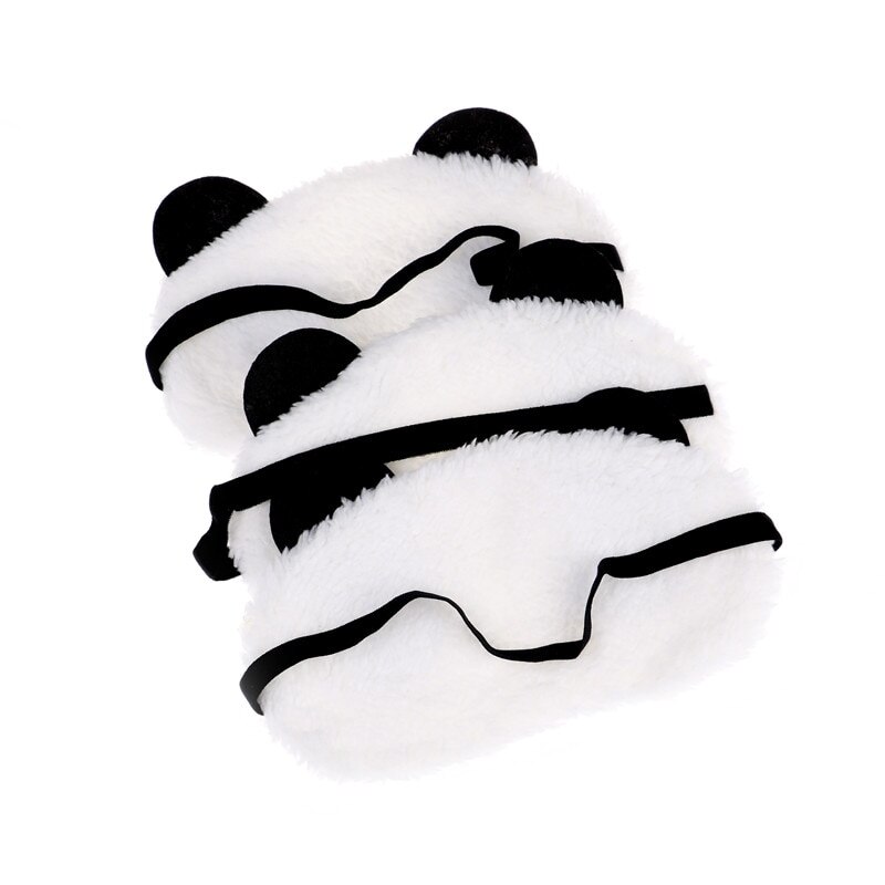 visage mignon blanc Panda masque pour les yeux ombre ombre sommeil coton lunettes masque pour les yeux masque de sommeil couverture pour les yeux soins de santé