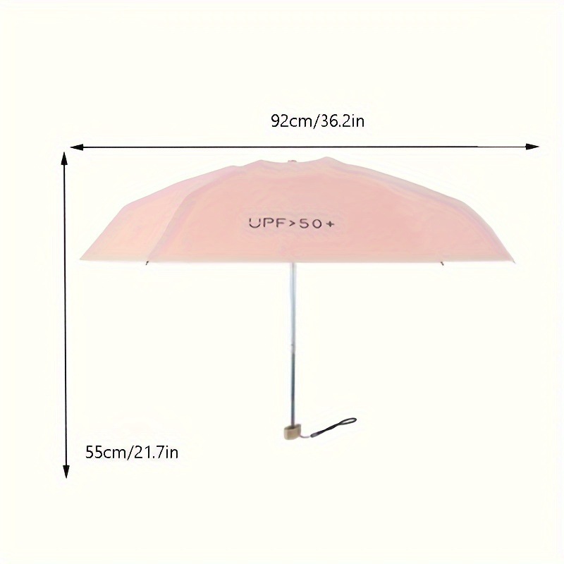 Zonnige en regenachtige parasol voor tweeërlei gebruik 50% korting op zonnebrandcrème en UV-bescherming opvouwbare paraplu mini-studentenspecifieke paraplu