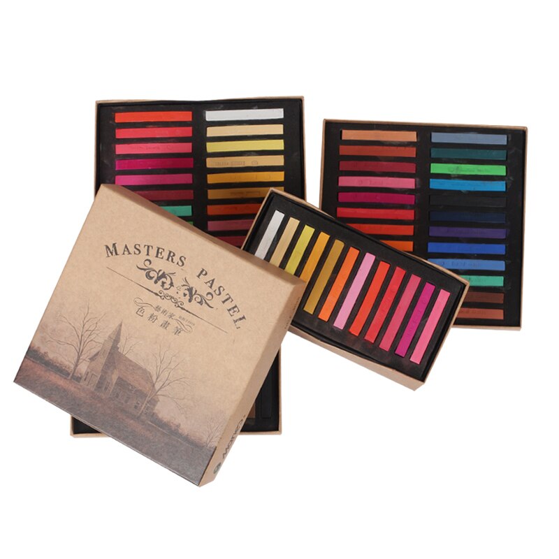 Marie& #39 ;s maleri fargestifter myk pastell 12/24/36/48 farger/sett kunst tegnesett kritt farge fargestift pensel skrivesaker til studenter