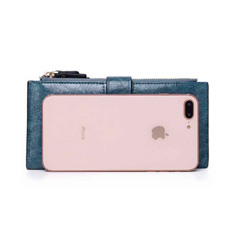 Vintage Pu Leather Long Women's Wallets Female Splice Zipper Small Purse Cards Holder