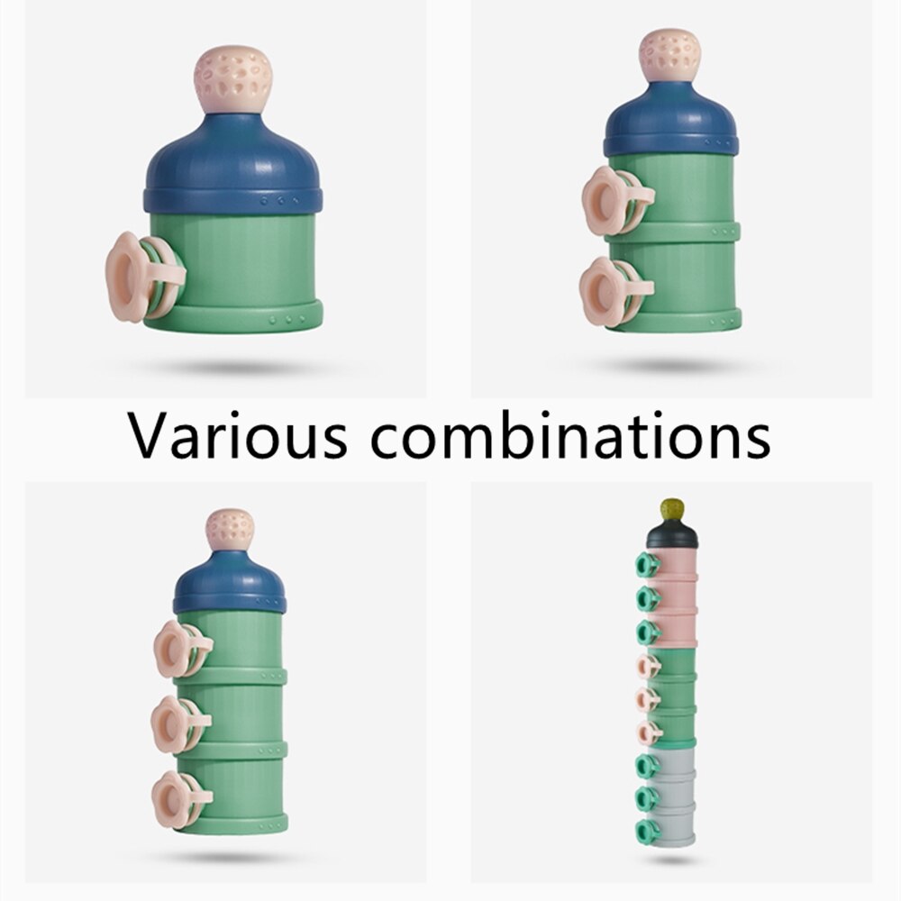 Bc babycare free splicing baby mjölkpulver formel dispenser stapelbar småbarn mjölkpulver formel behållare snacks förvaring