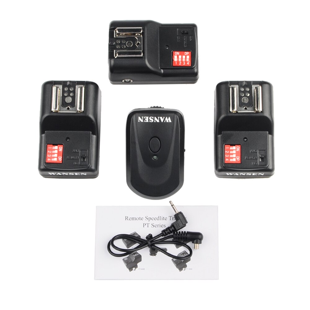 Pt -04gy 4 kanaler trådløs ekstern blitsutløser for canon nikon pentax olympus med universal 1 sender og 2 mottakere