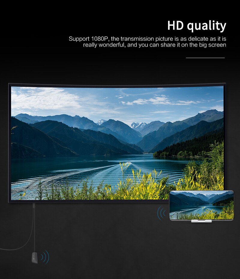 WIFI TV Stick HDMI HD Wireless Stick Display Receiver 1080P Wifi Dongle Same Screen Device Projector For MacOS Android IOS