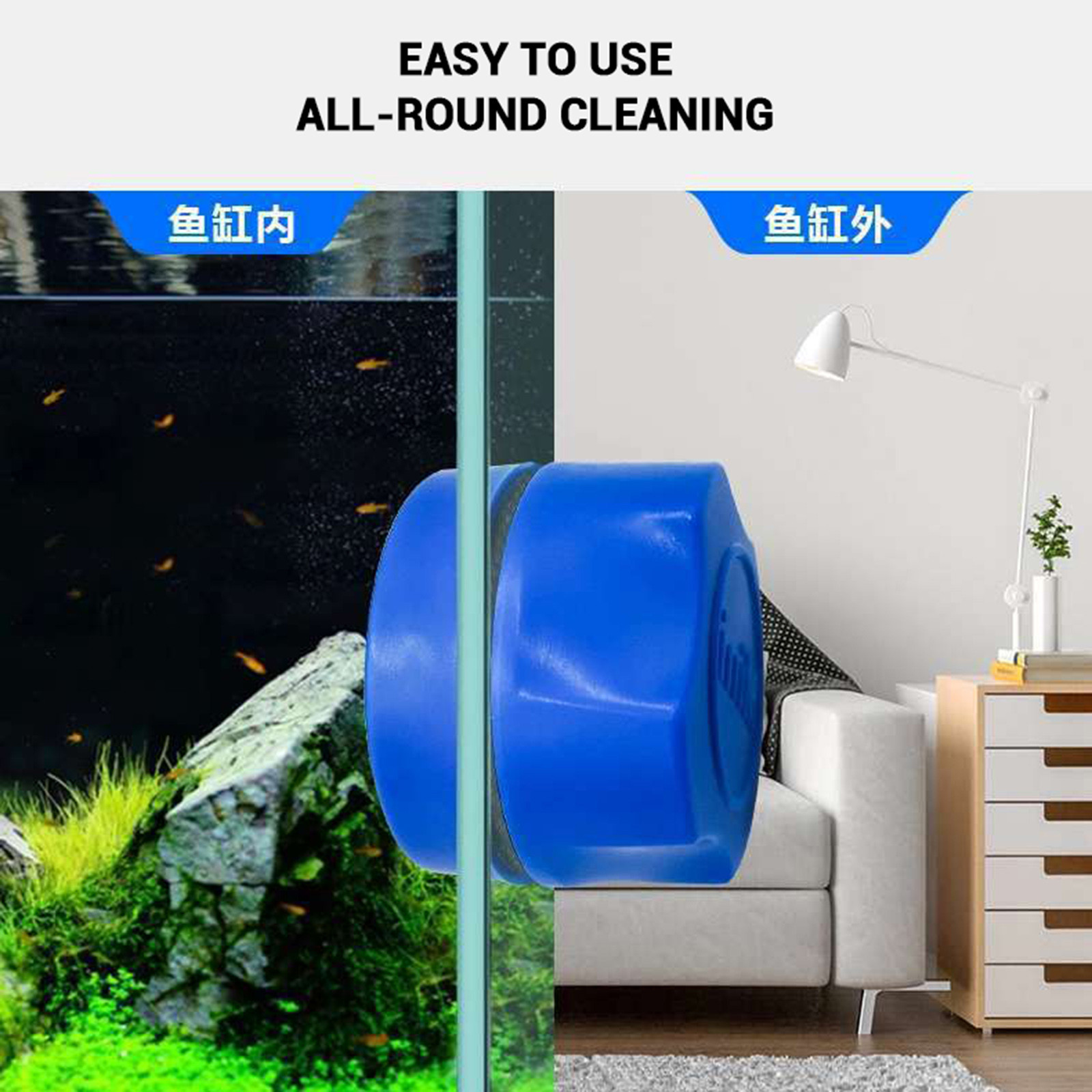 1Pc Mini Magnetische Borstel Aquarium Borstel Sterke Magnetische Schoonmaken Algen Aquarium Cleaning Aquarium Aquarium Glas Cleaning Tools