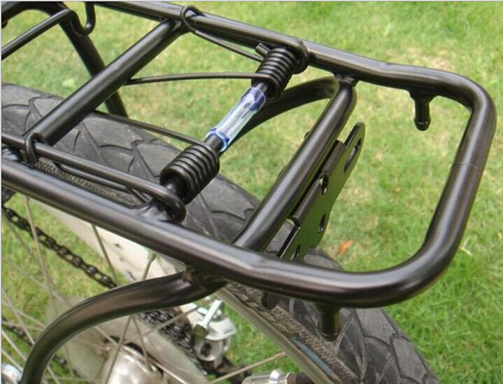 West Biking Bicycle Rear Rack Alloy Adjustable Rear Cargo Bike Touring Bag Panniers Carrier Fender Bike Cycling Rack Black